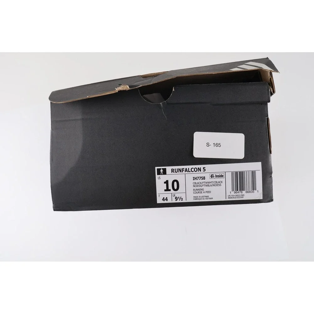 Adidas Running Shoes Runfalcon 5 Black White 10 NWT IH7758